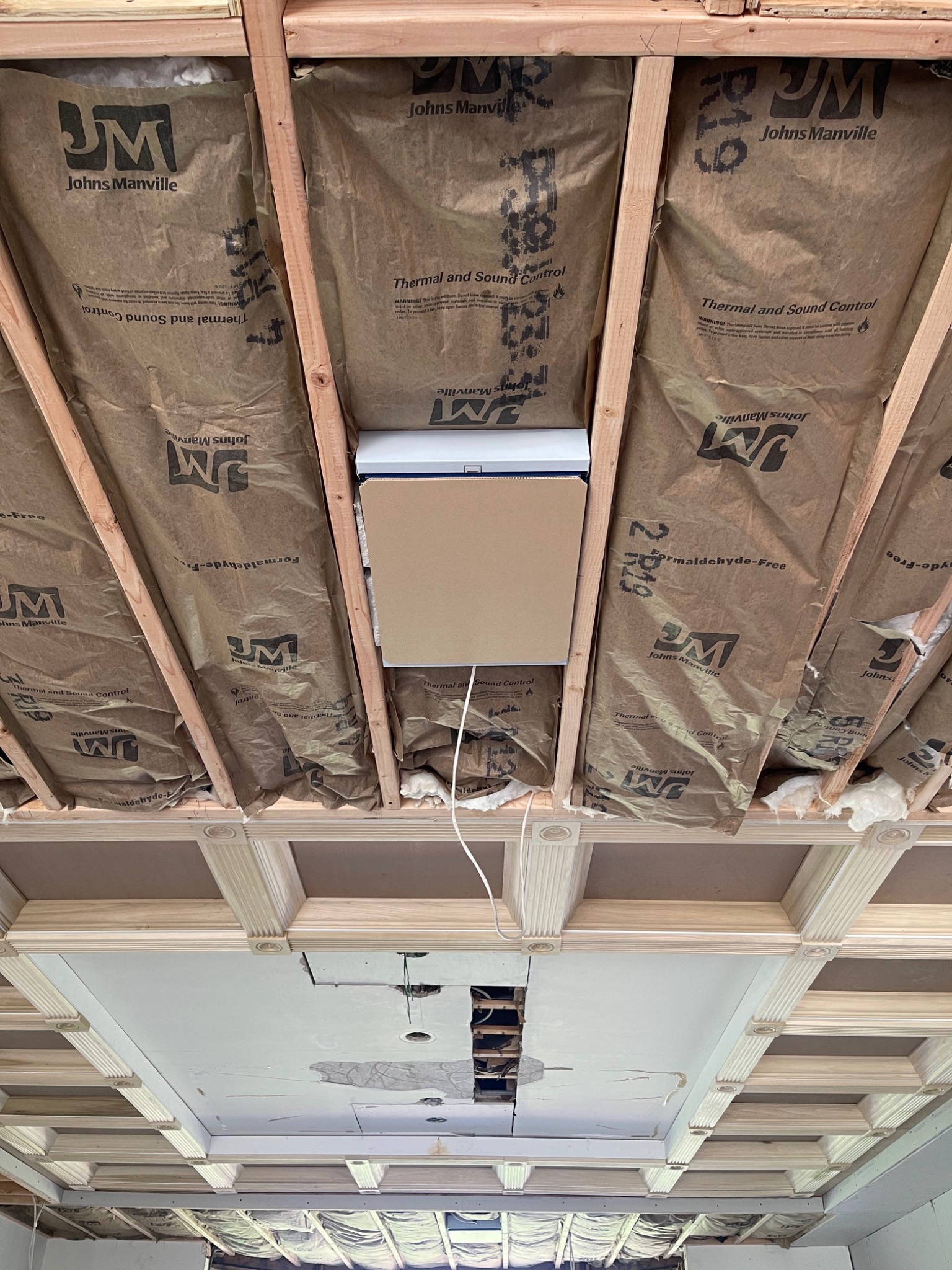 Amina speaker installation before finishing