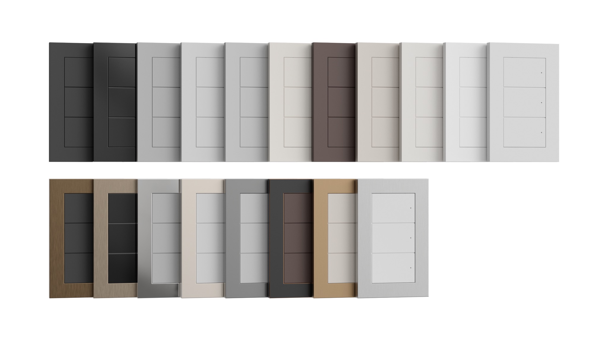 Keypad faceplate finishes